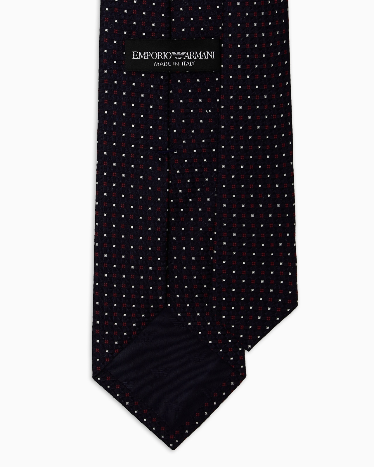 PURE SILK TIE WITH JACQUARD MAJOLICA MICRO-PATTERN - 2