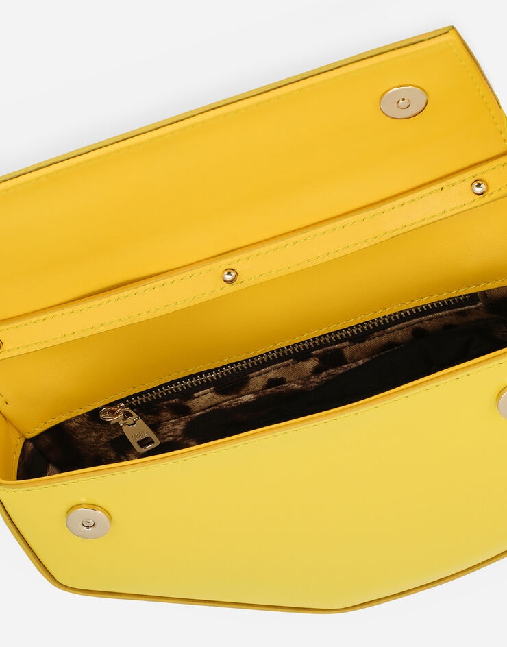 Polished calfskin moon bag with DG logo 4