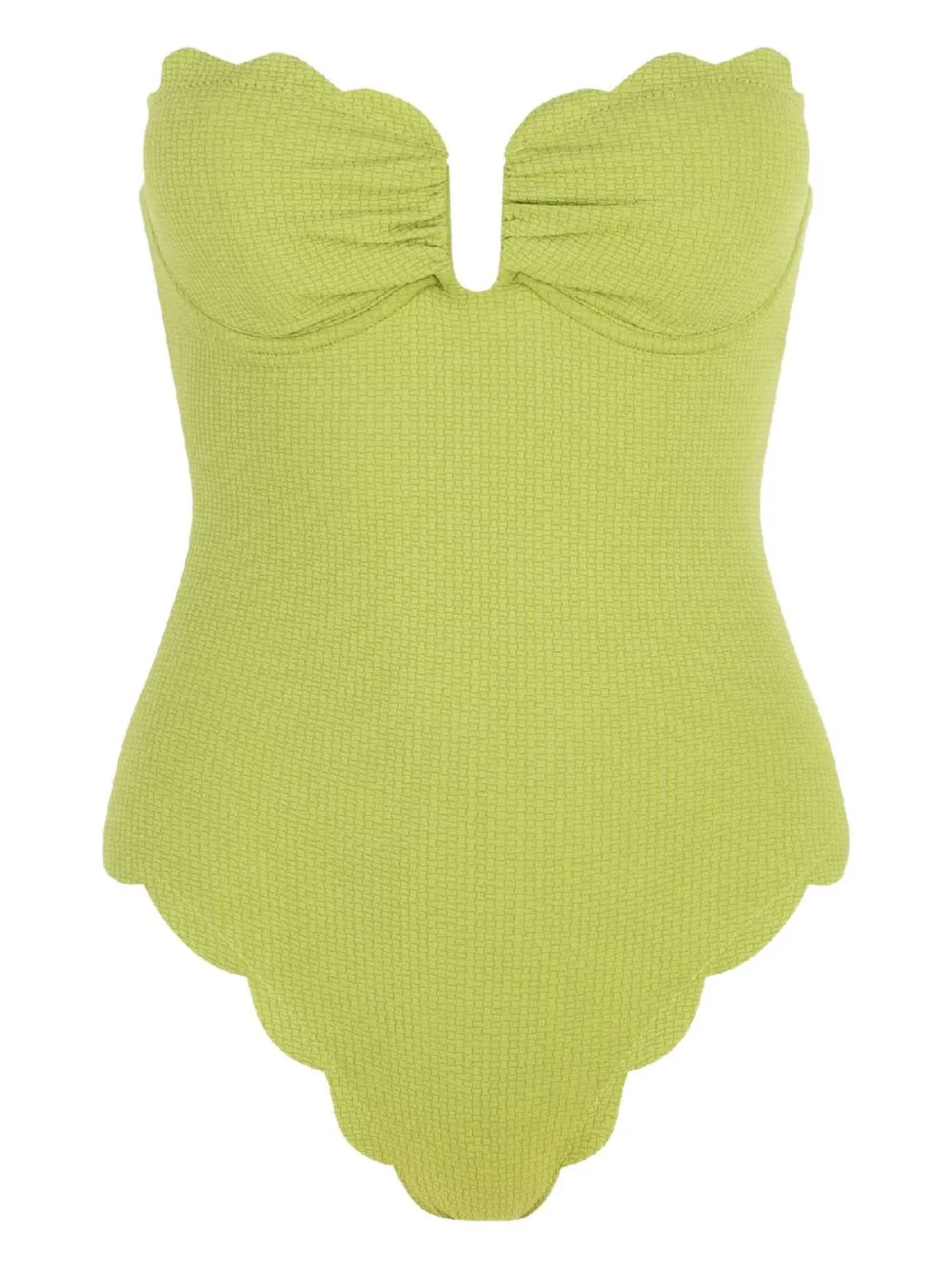 Lisbon scalloped-hem swimsuit - 1