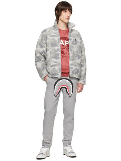 A BATHING APE® White & Gray Sk8 Sta #4 Sneakers outlook