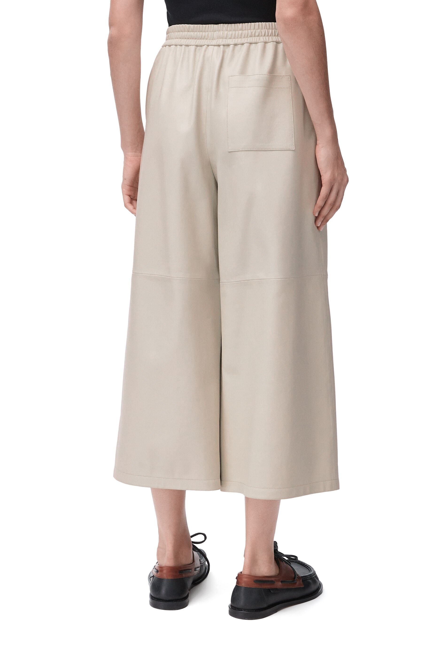 Cropped trousers in nappa lambskin - 4