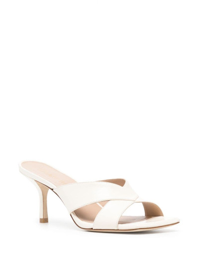 Stuart Weitzman 75mm square-toe leather mules outlook