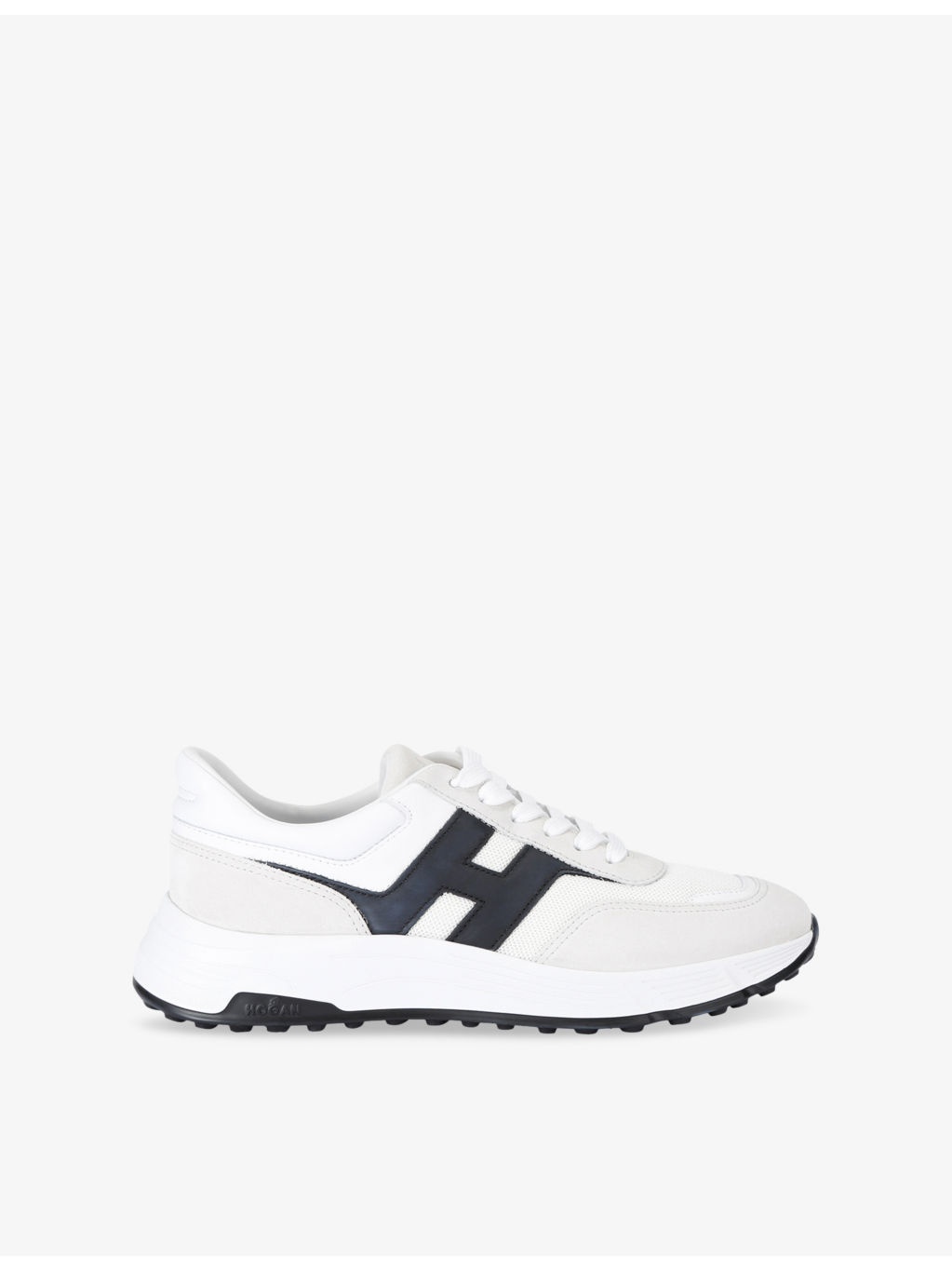 Hyperlight Branded Leather and Suede Low-Top Trainers - 1