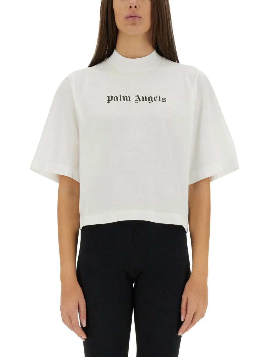 Palm Angels T-Shirt With Logo - 1