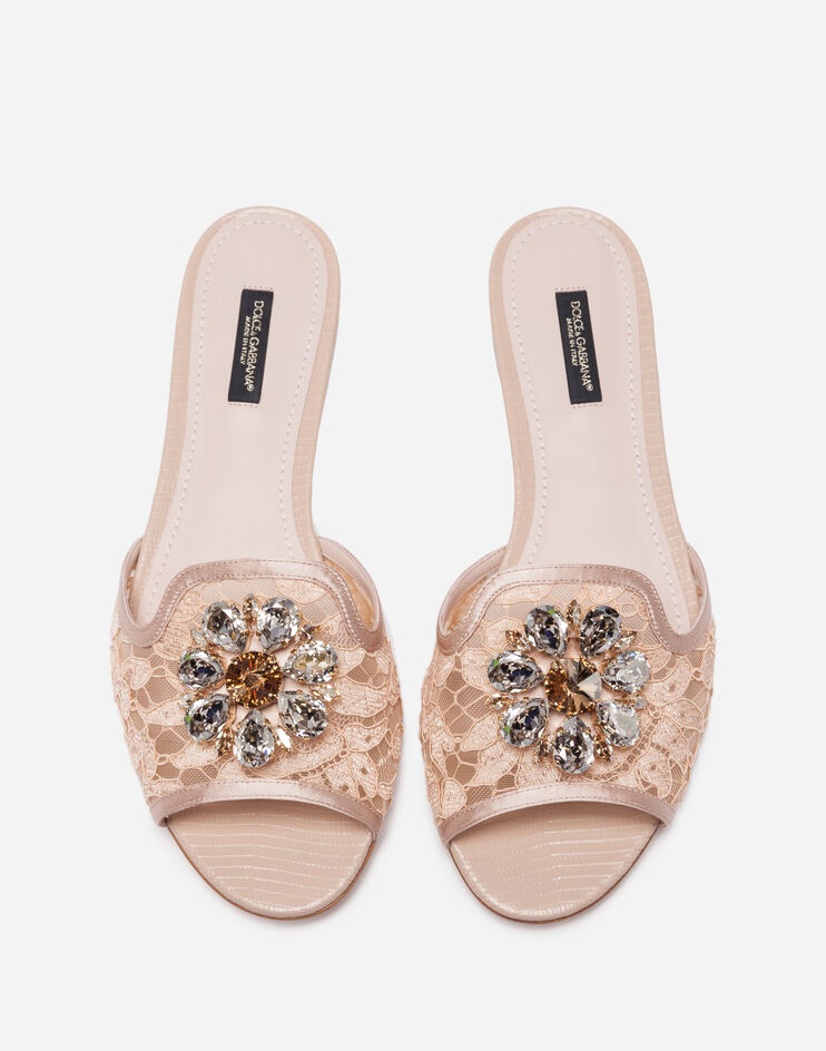 Slippers in lace with crystals - 3