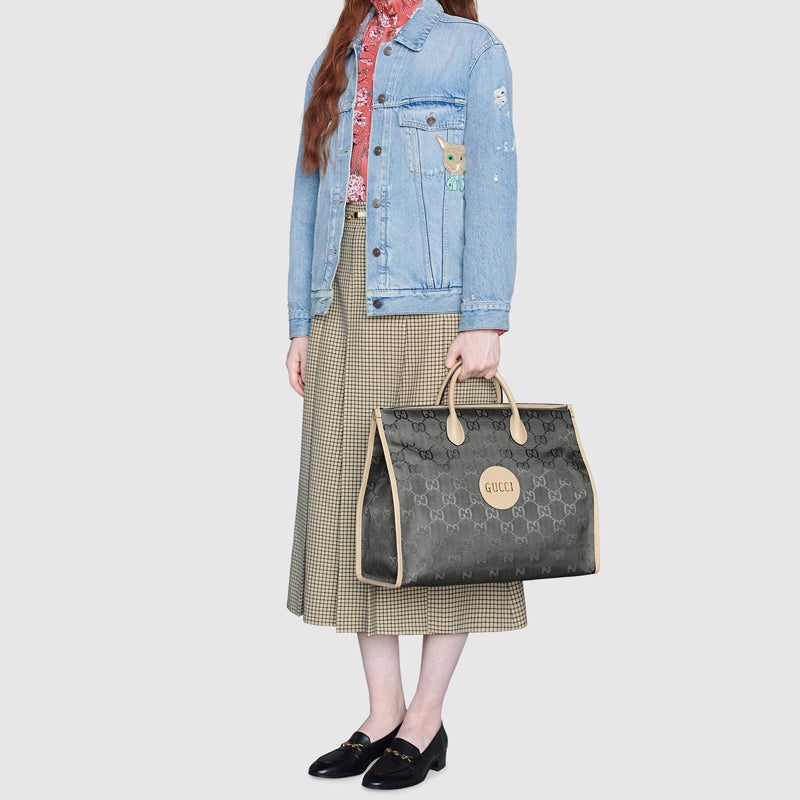 (WMNS) Gucci Logo PatternPrint Off The GridSeries Tote HandholdBag DarkGray 630353-H9HAN-1263 - 9