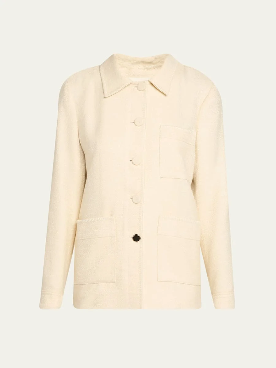 Ulu Silk Single-Breasted Chore Jacket - 1