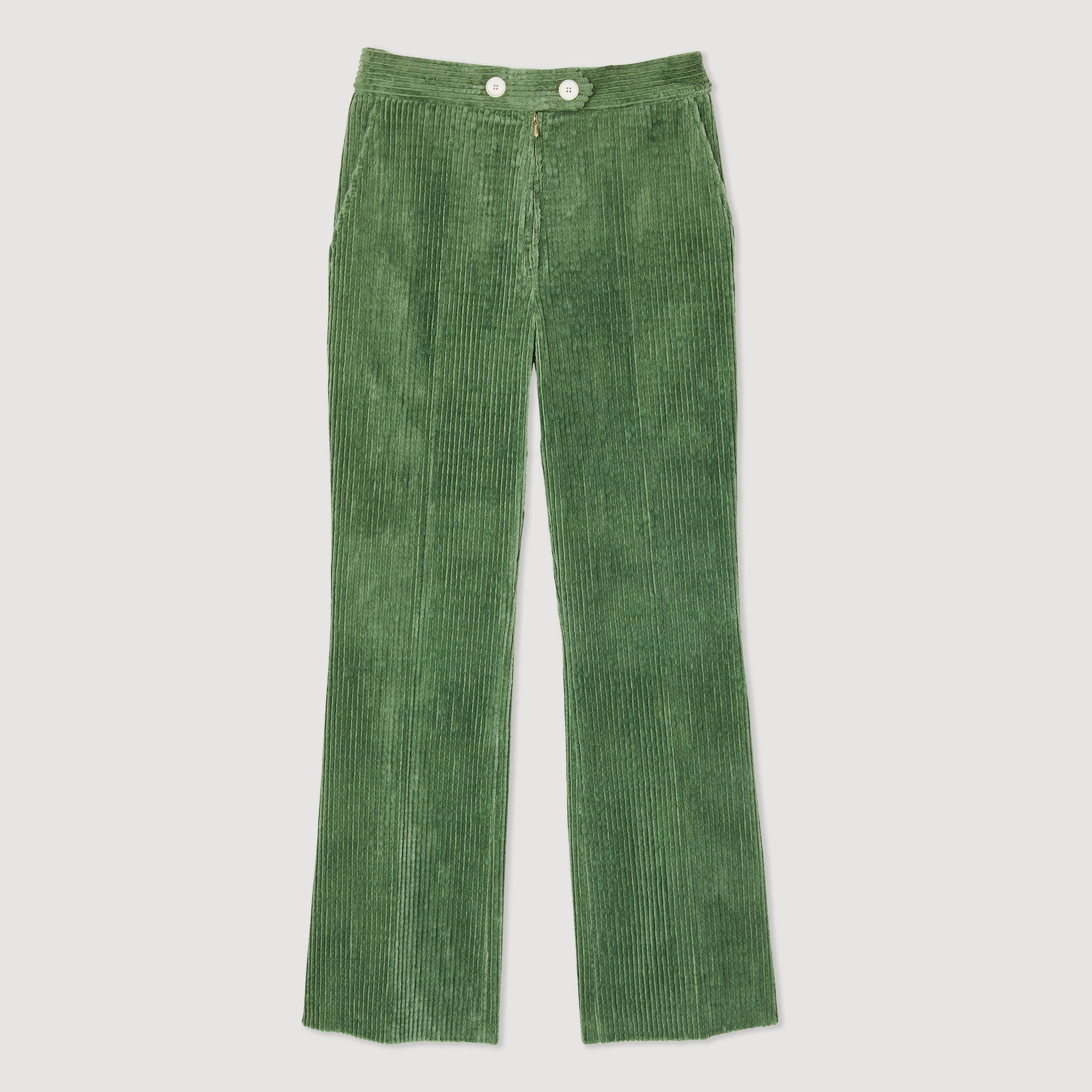Corduroy straight-leg pants - 1