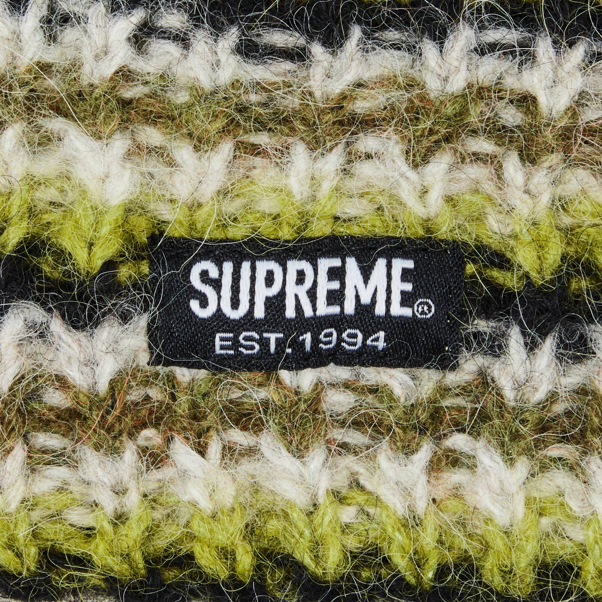 Supreme Loose Stripe Beanie 'Black' - 7