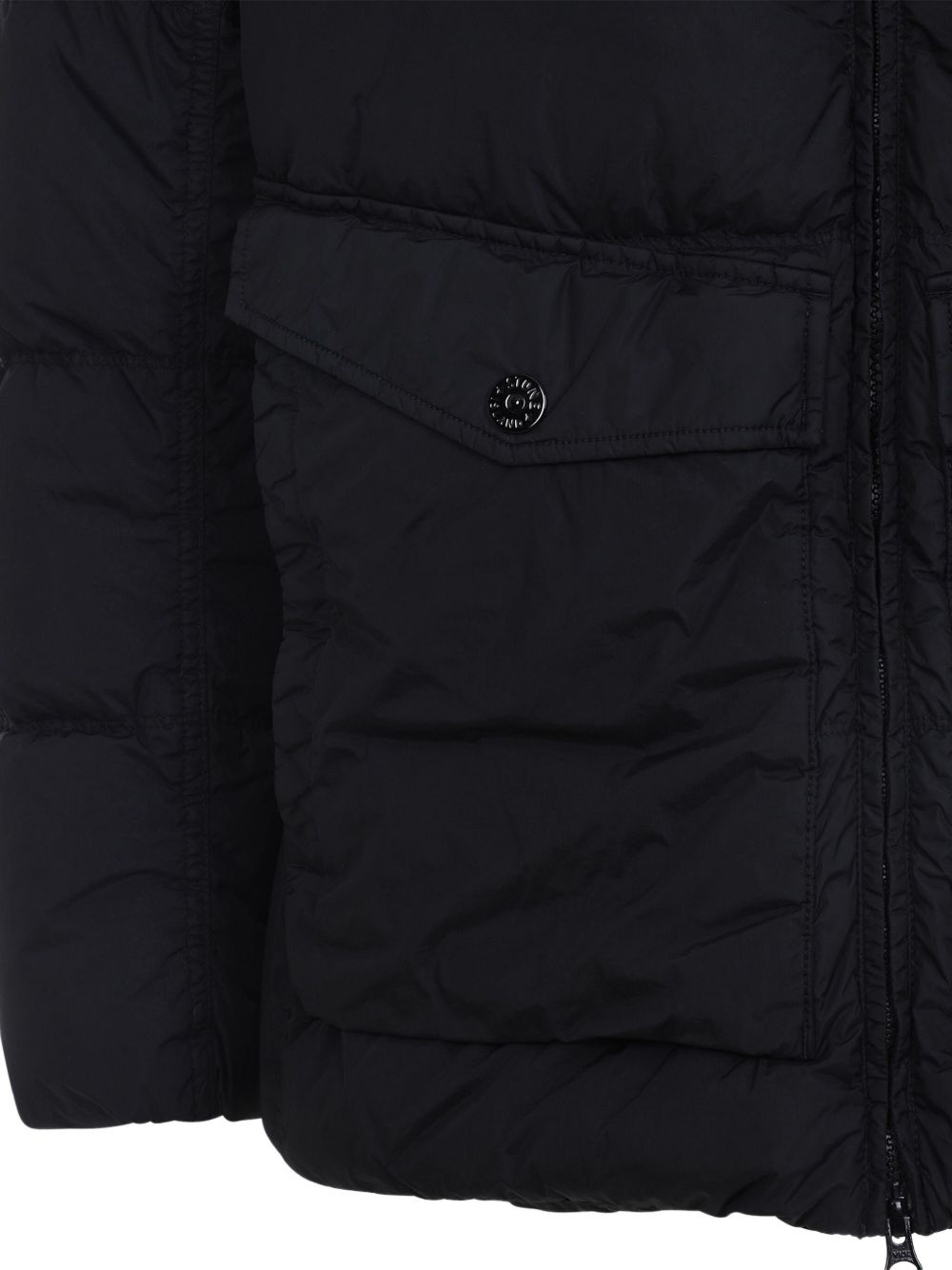 compass-appliqué padded jacket - 4