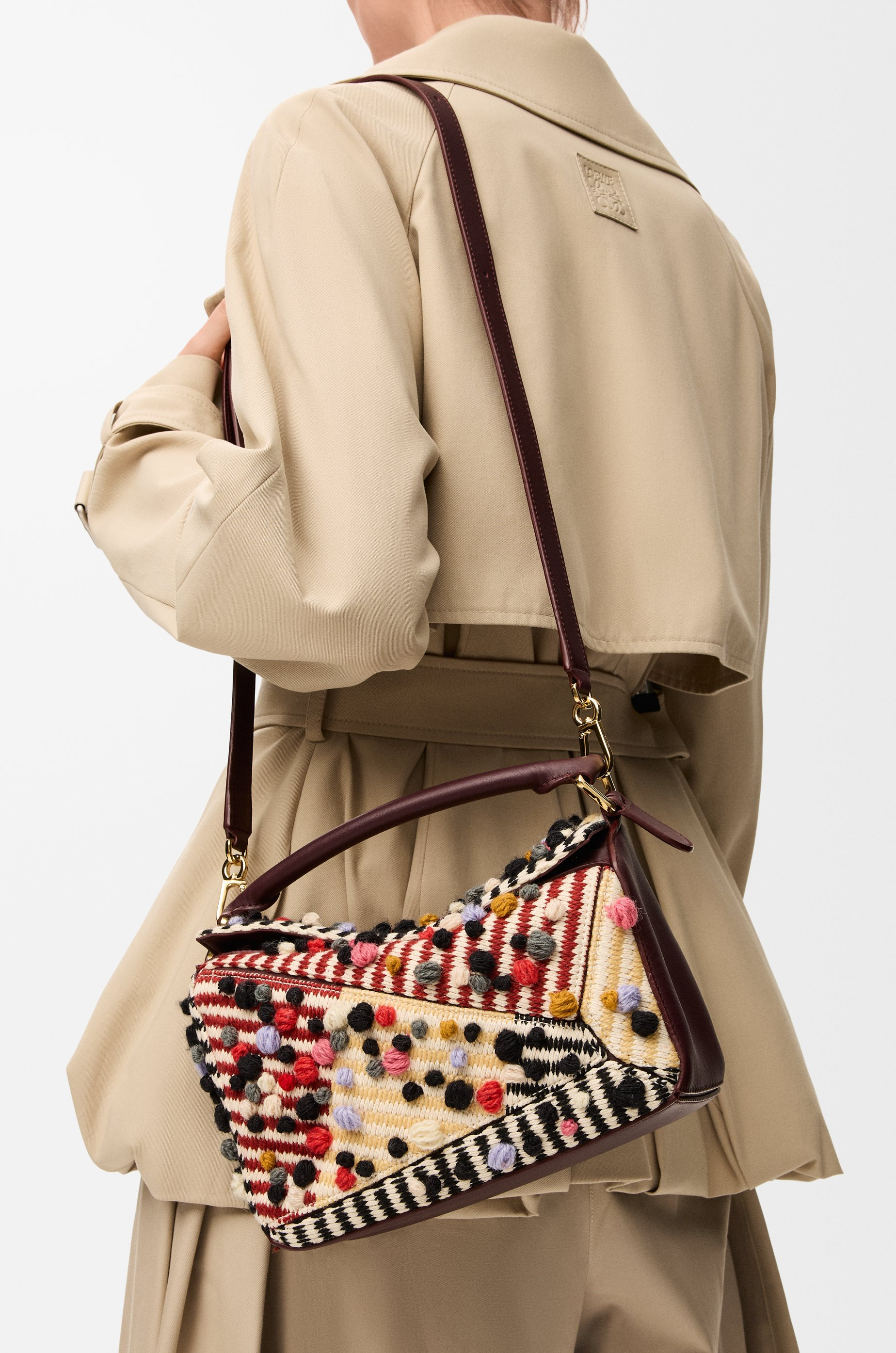 Small Puzzle bag in embroidered textile - 2
