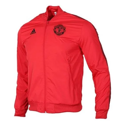 adidas Soccer/Football Manchester United Long Sleeves Zipper Jacket Sports Red DX9077 - 1