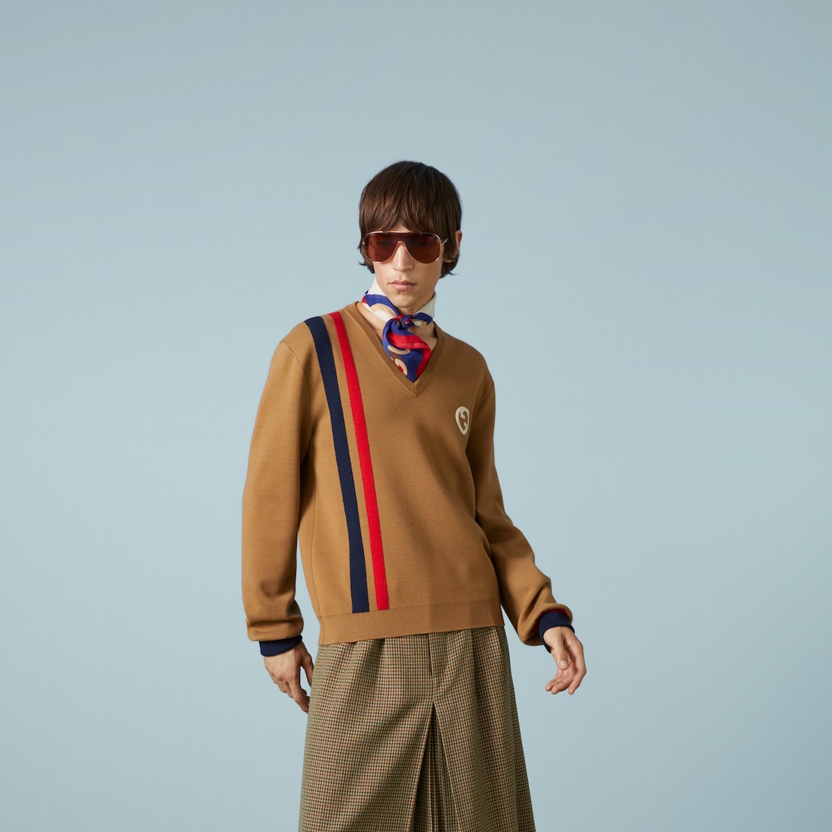 Wool sweater with Interlocking G - 5