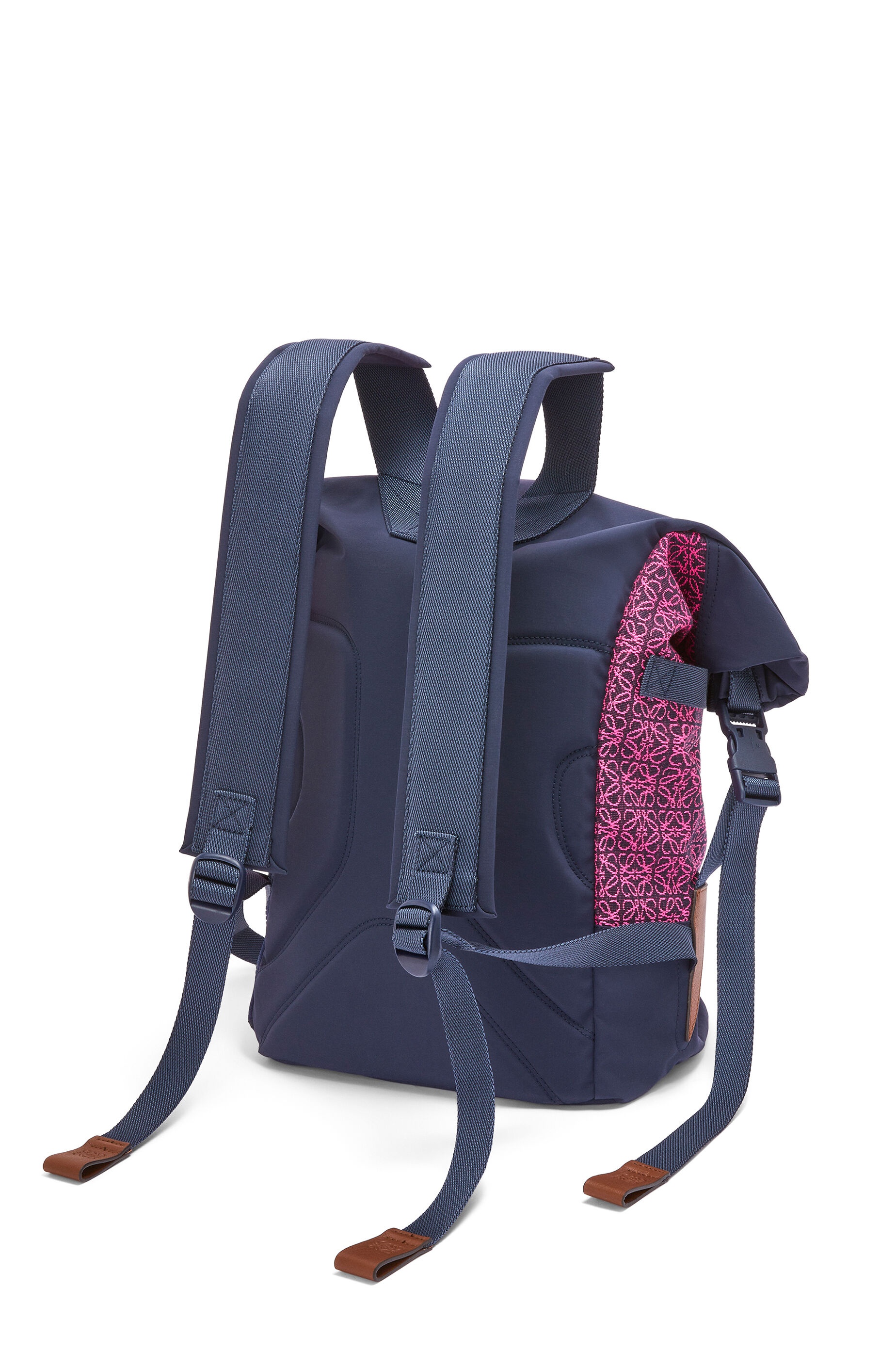 Roll Top backpack in Anagram jacquard and nylon - 4