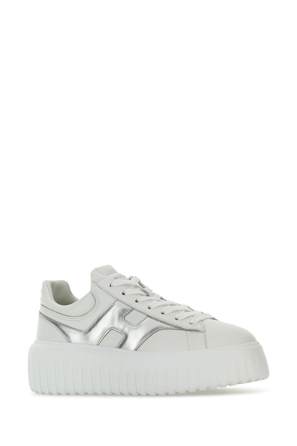 White nappa leather H-Stripes sneakers - 2