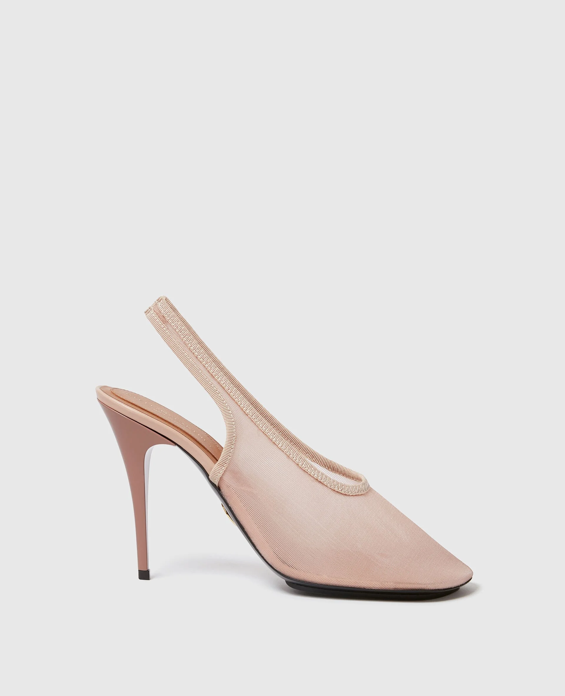 Slingback Stretch Mesh Pumps - 1