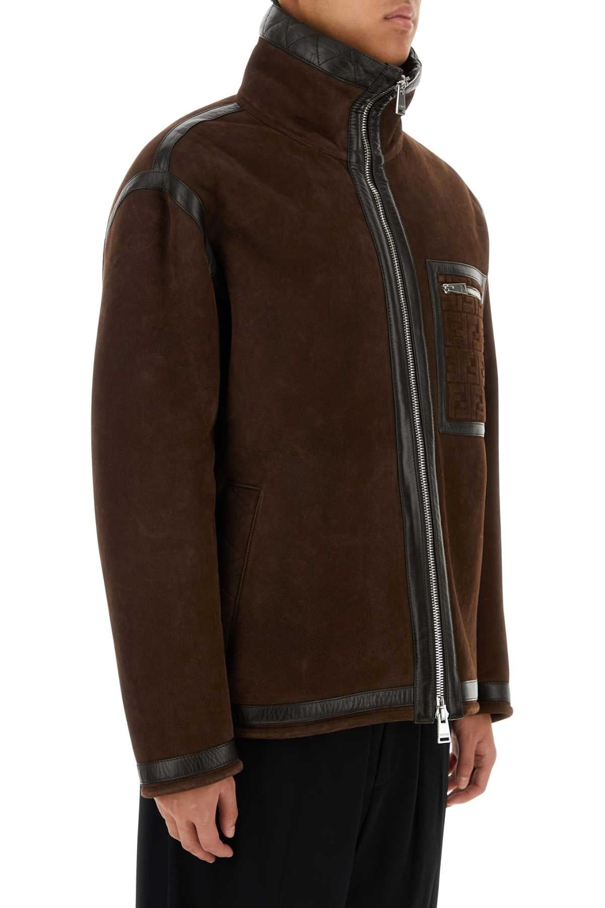 Fendi Men Chocolate Suede Jacket - 3