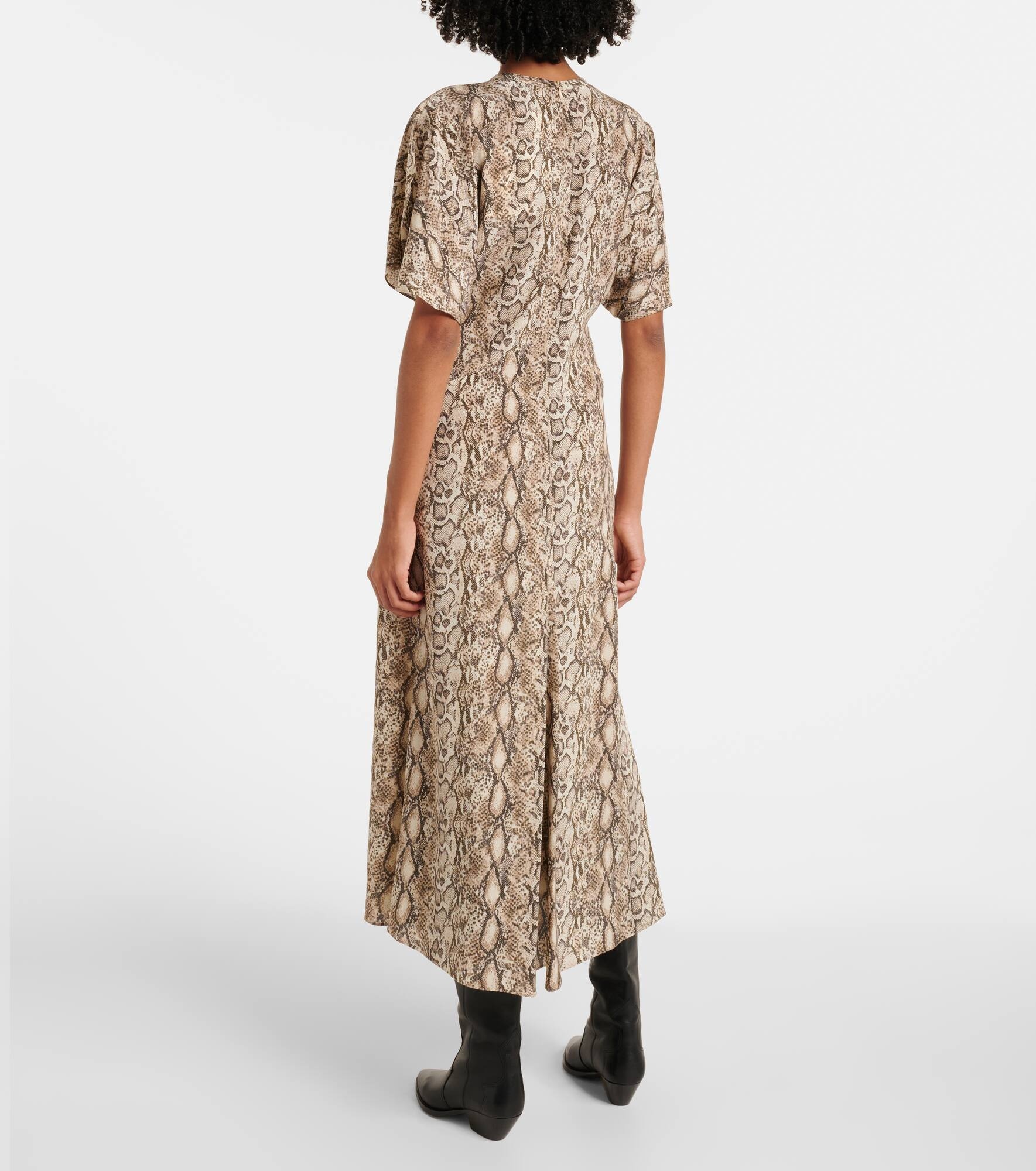 Keany printed silk-blend midi dress - 3