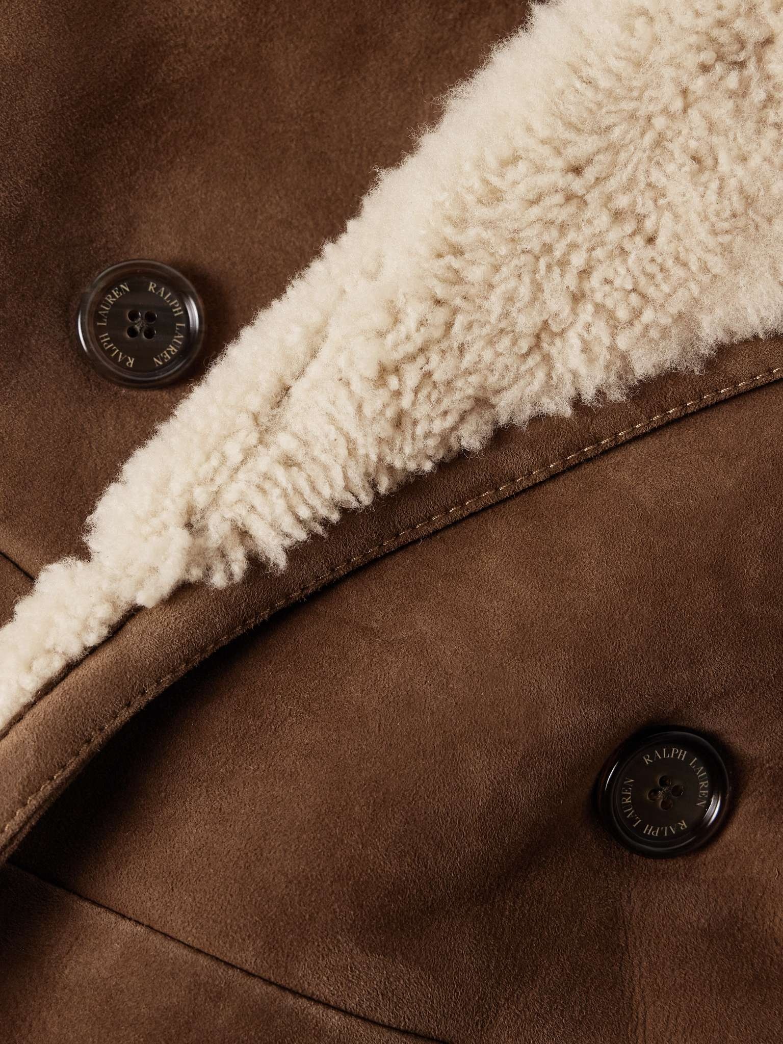 Double-Breasted Shearling Coat - 3