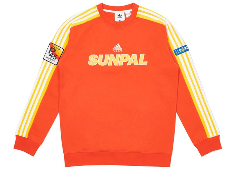 PALACE Palace Adidas Sunpal Crewneck Bright Orange outlook