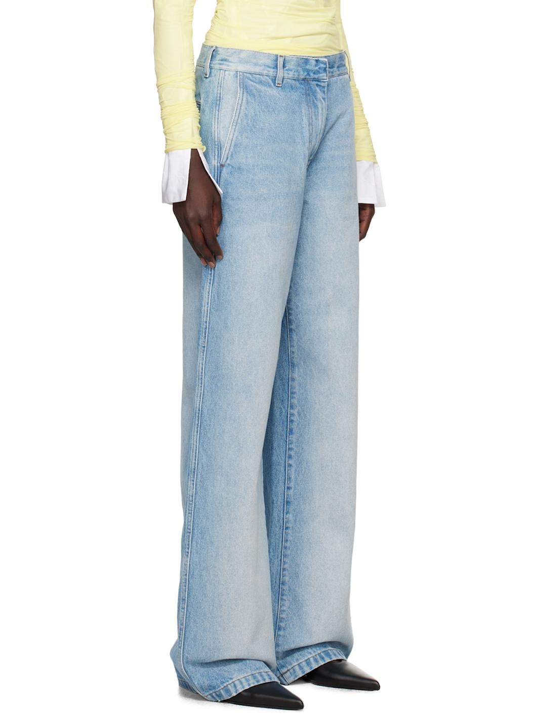 Blue Wide Jeans - 2