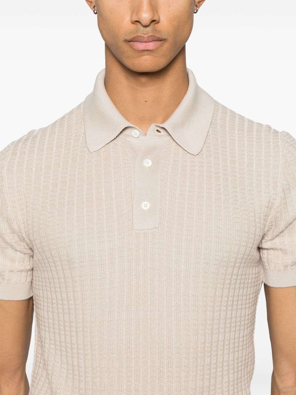 knitted polo shirt - 4