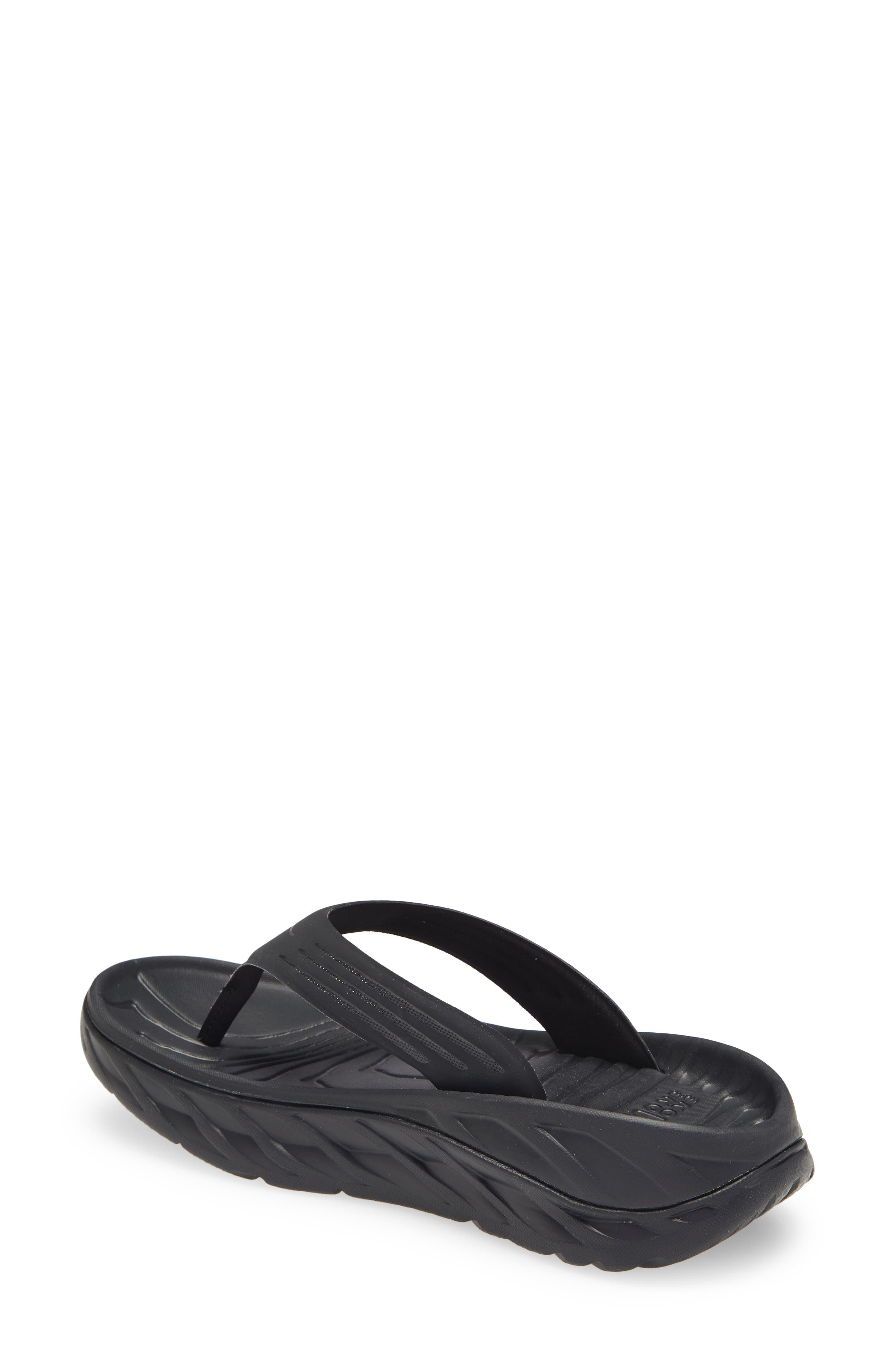 HOKA Ora Recovery Flip Flop in Black /Dark Gull Gray at Nordstrom - 2