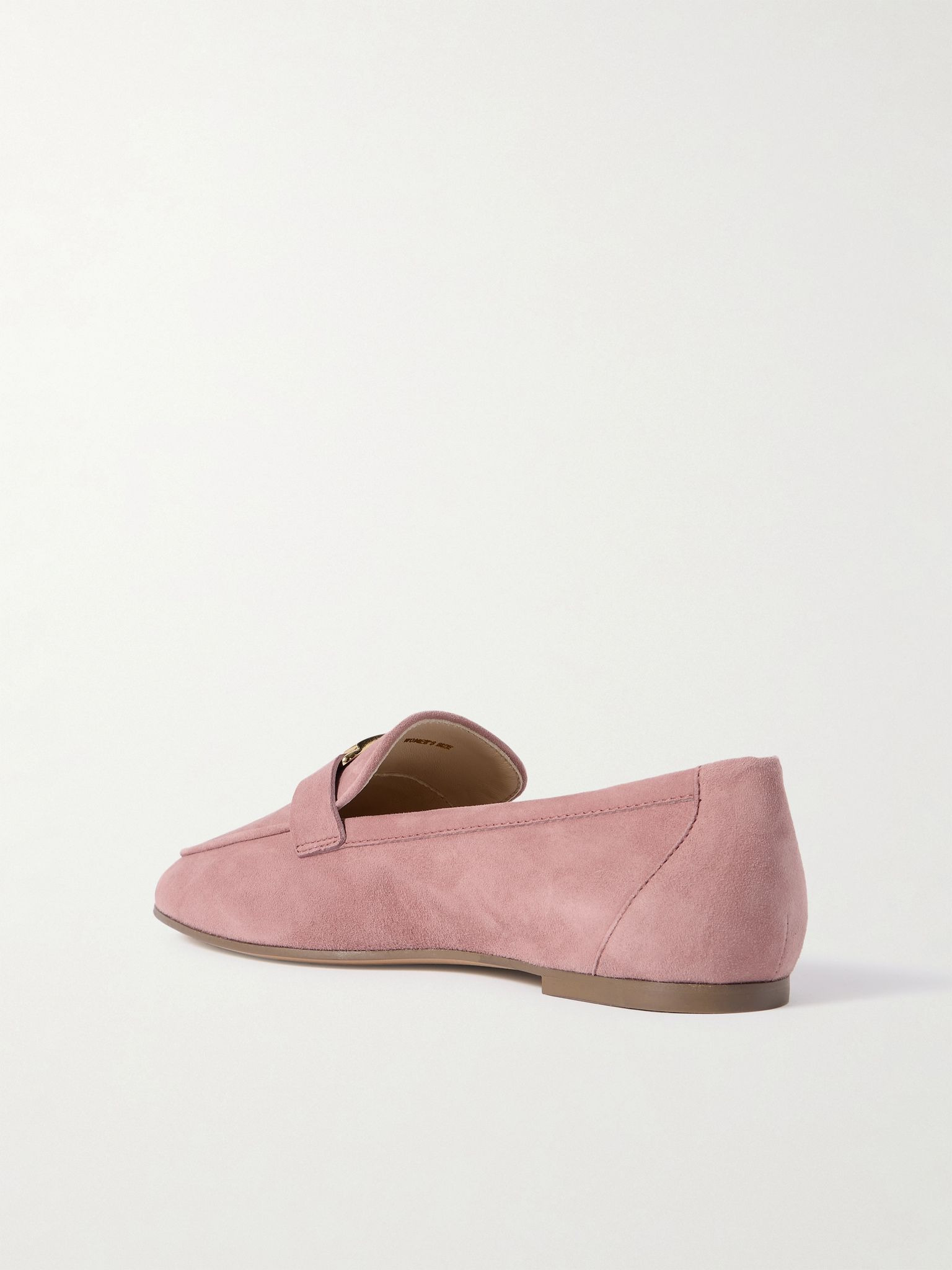 Embellished nubuck loafers Blush - 3