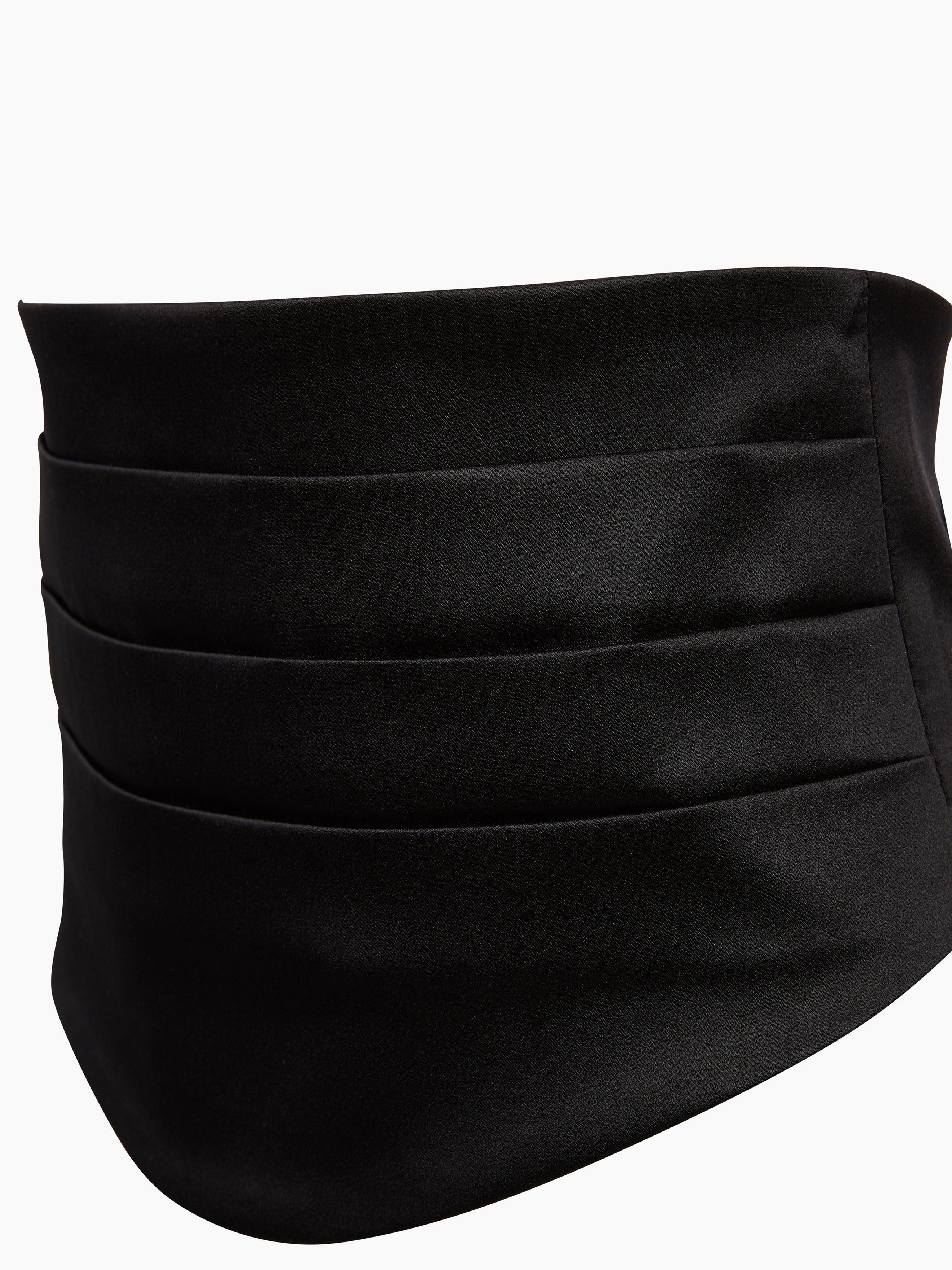 Black Satin Tuxedo Belt - 2