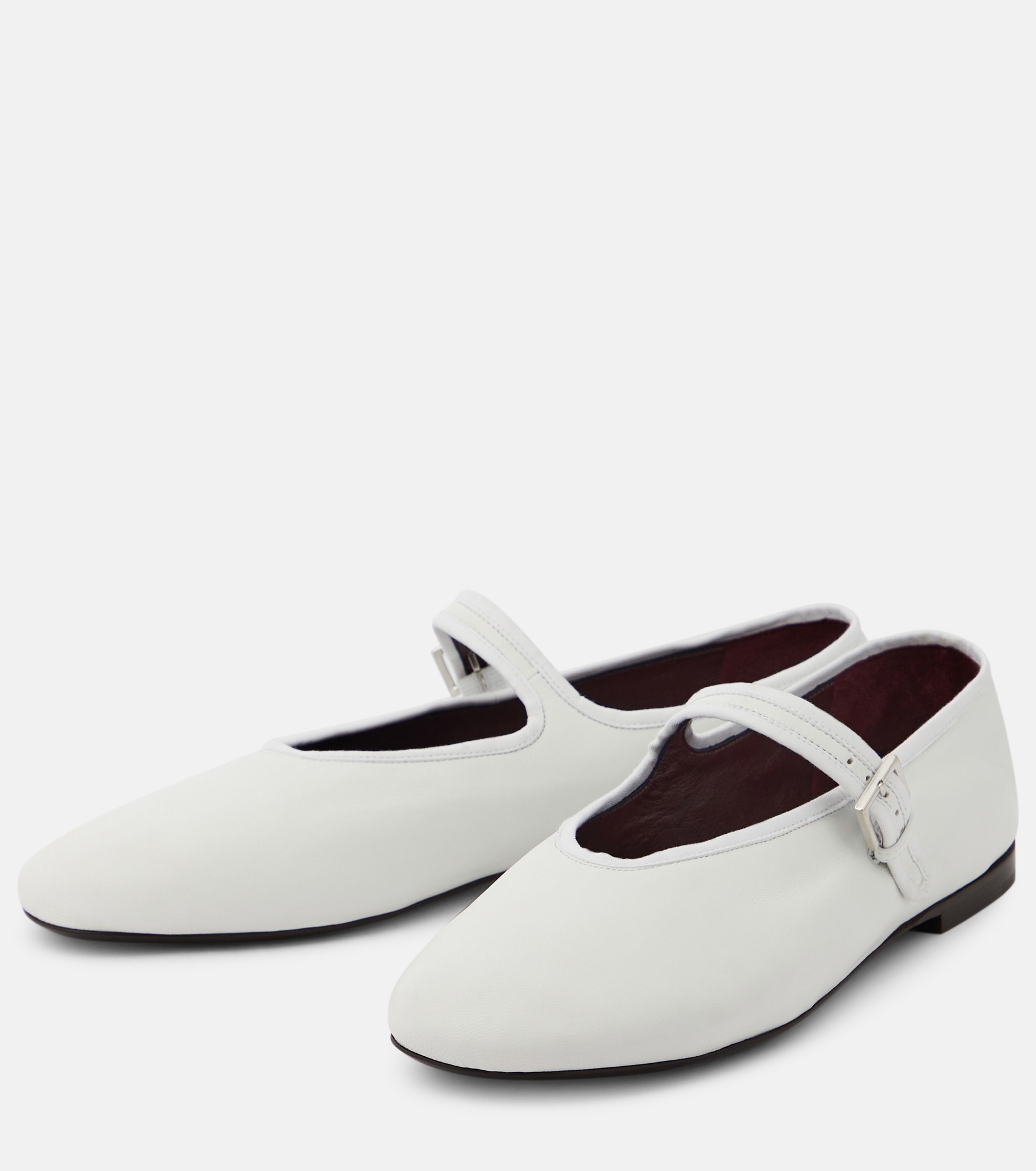 Leather Mary Jane ballet flats - 4