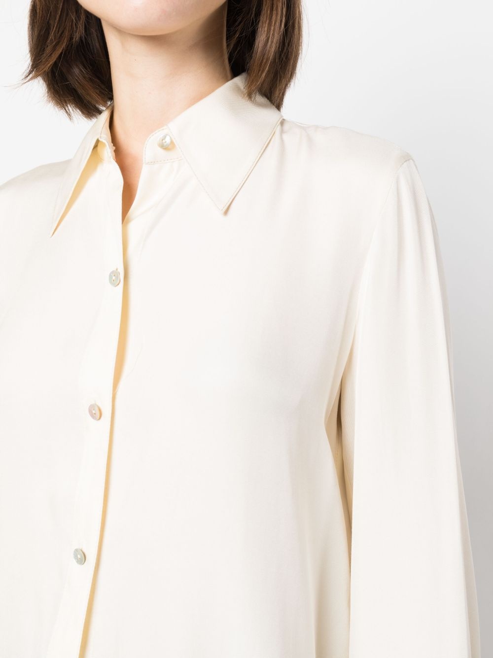 pointed-collar long-sleeve shirt - 5