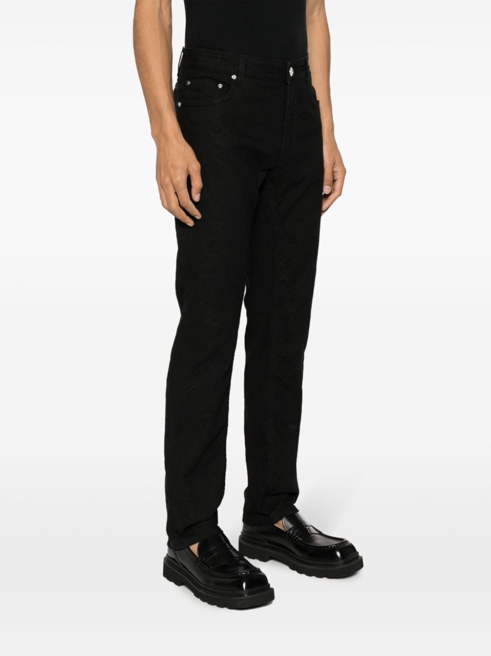 jacquard slim-fit jeans - 3