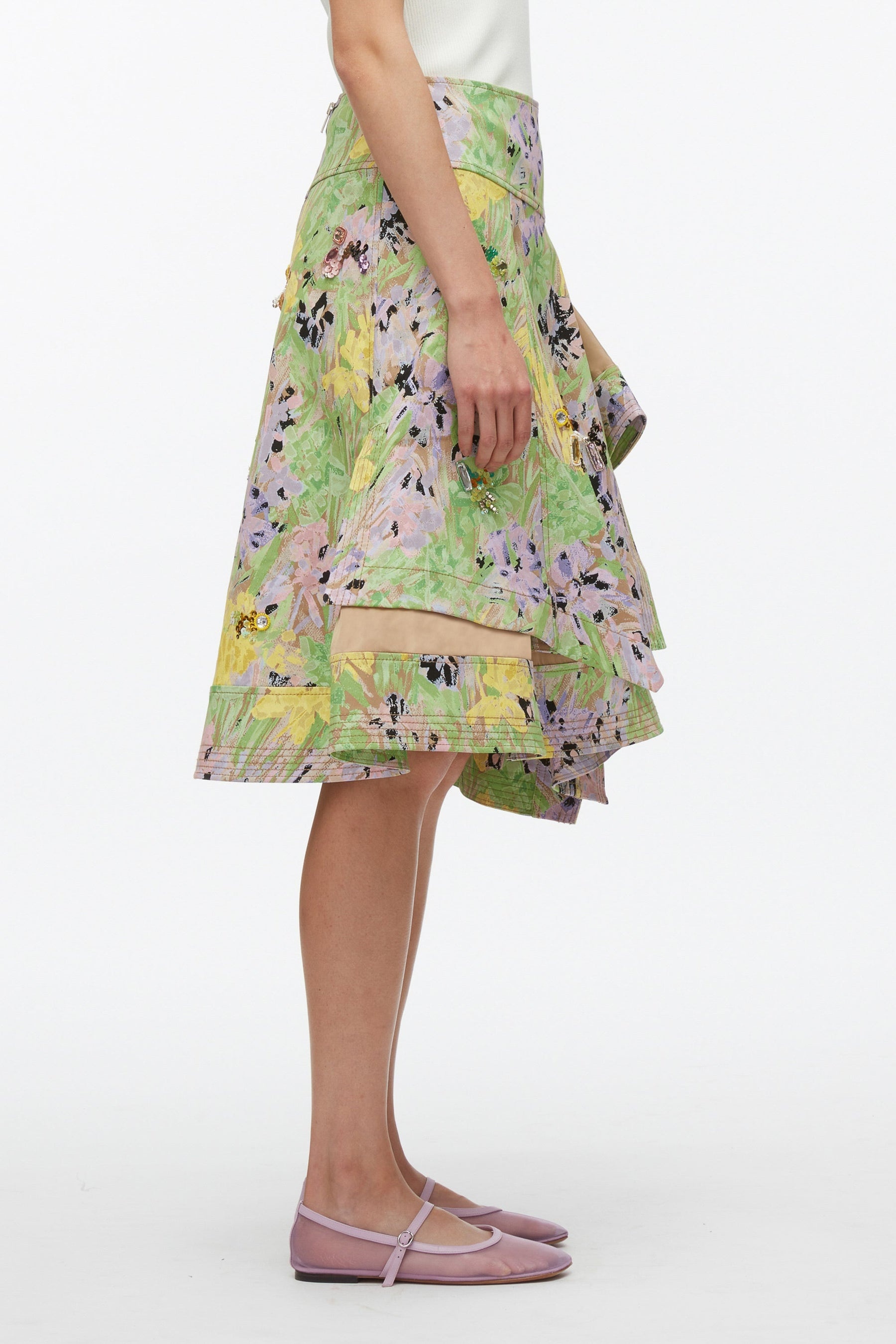 Flowerworks Embroidered Skirt - 3