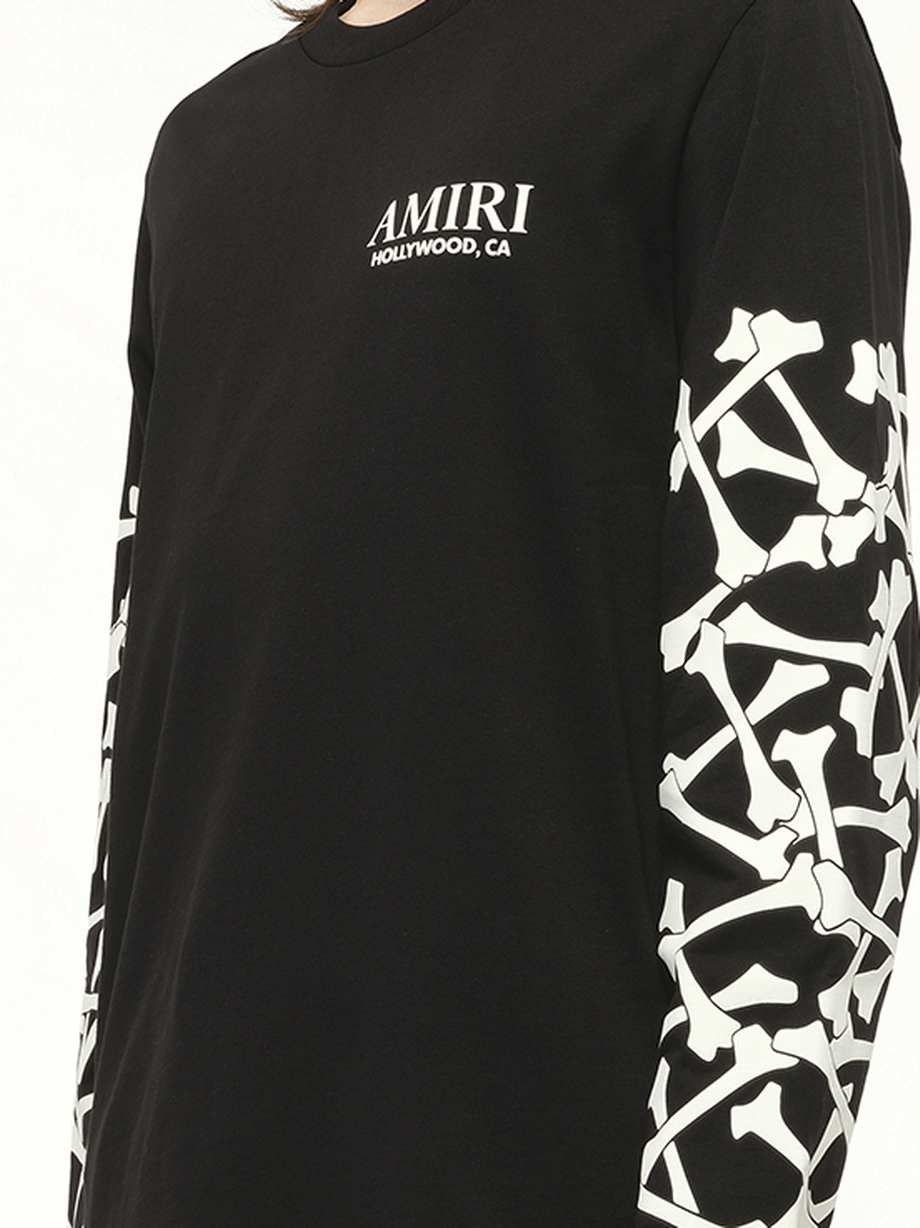 Bones Stacked L/S T-Shirt in Black - 3