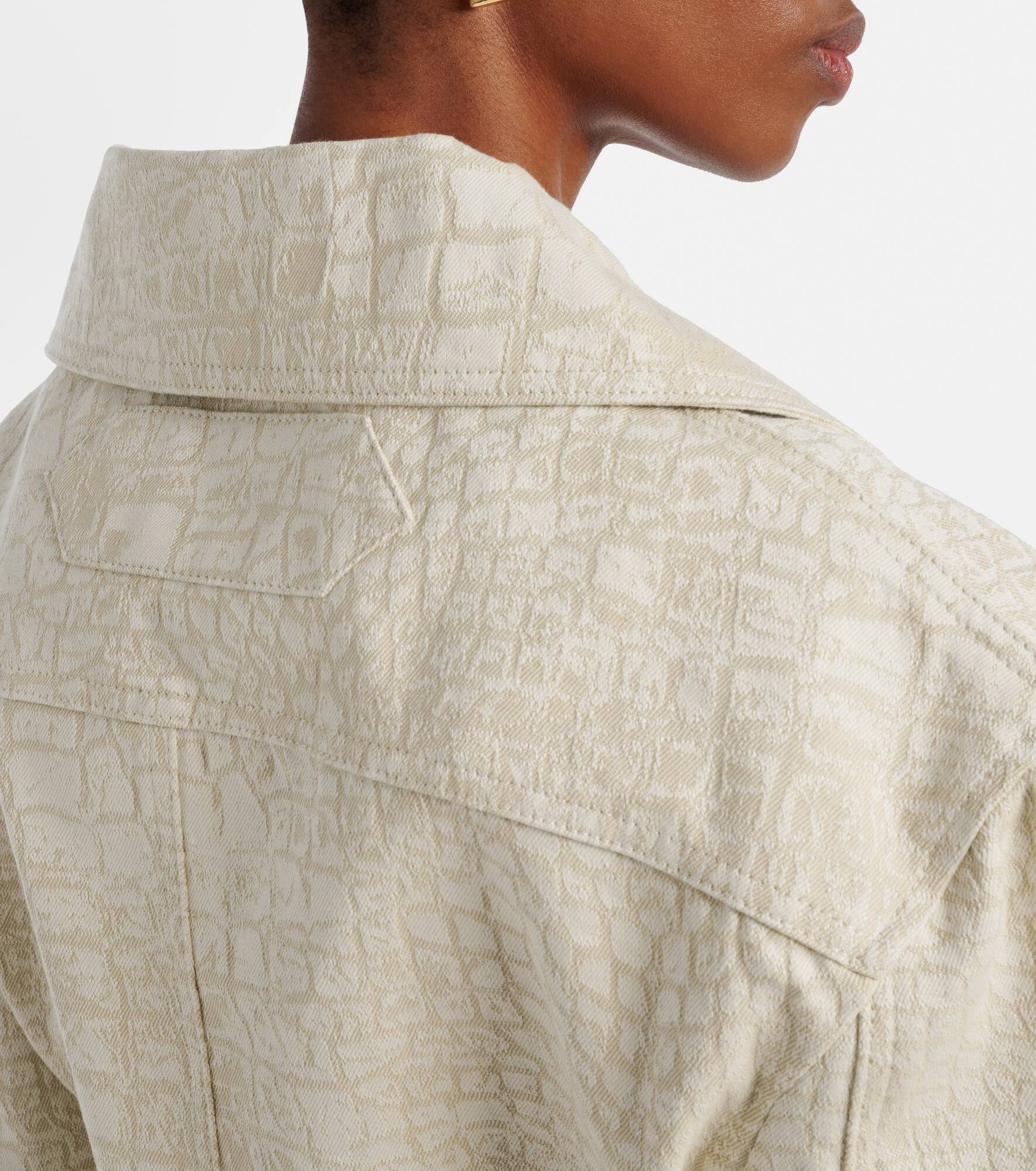 Marino De-Nîmes croc-effect denim jacket - 6