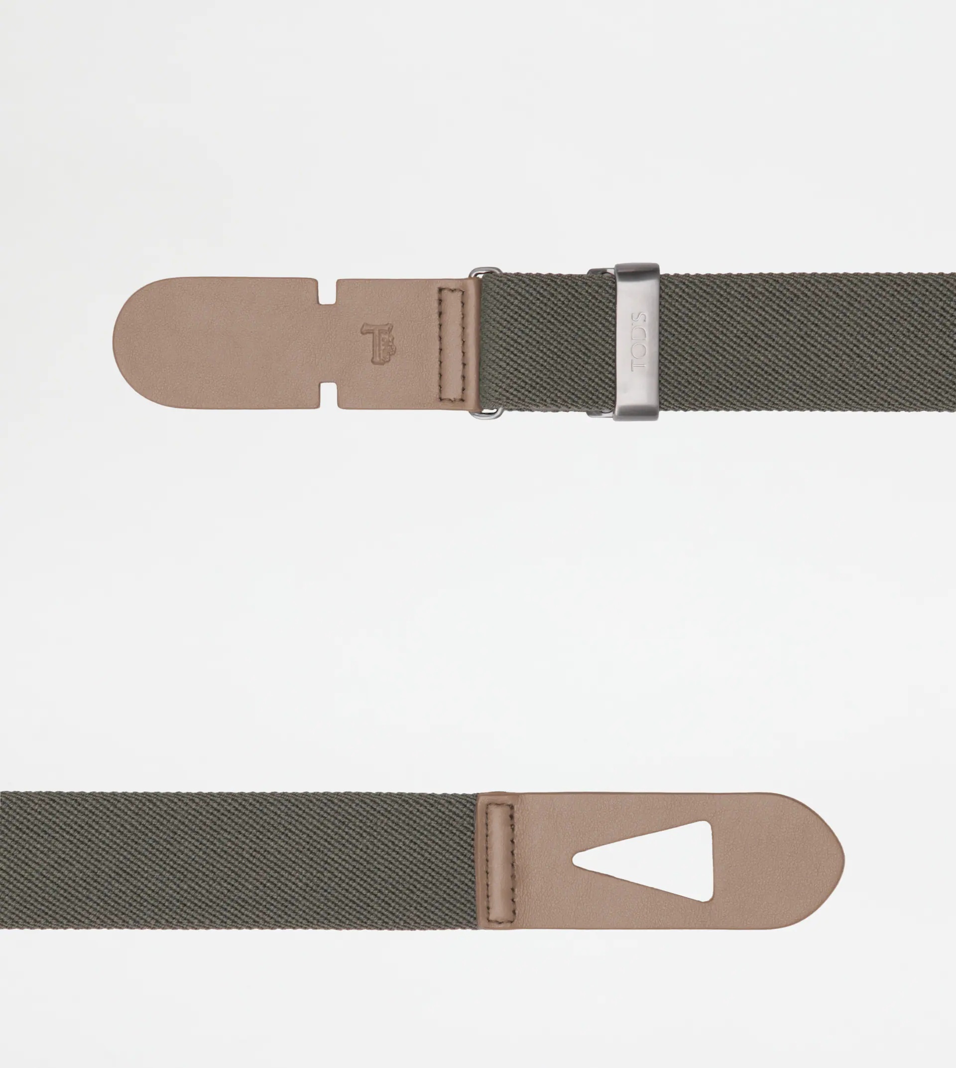 CANVAS AND LEATHER BELT - GREY - 2