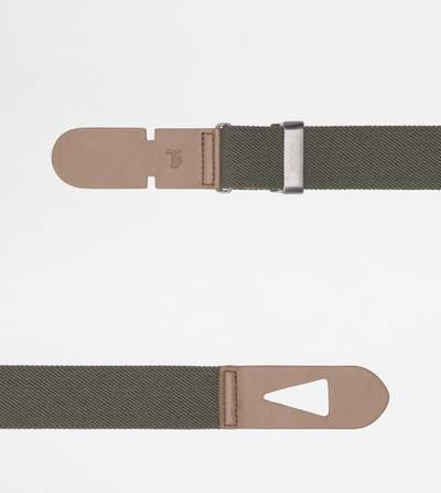 Tod's CANVAS AND LEATHER BELT - GREY outlook