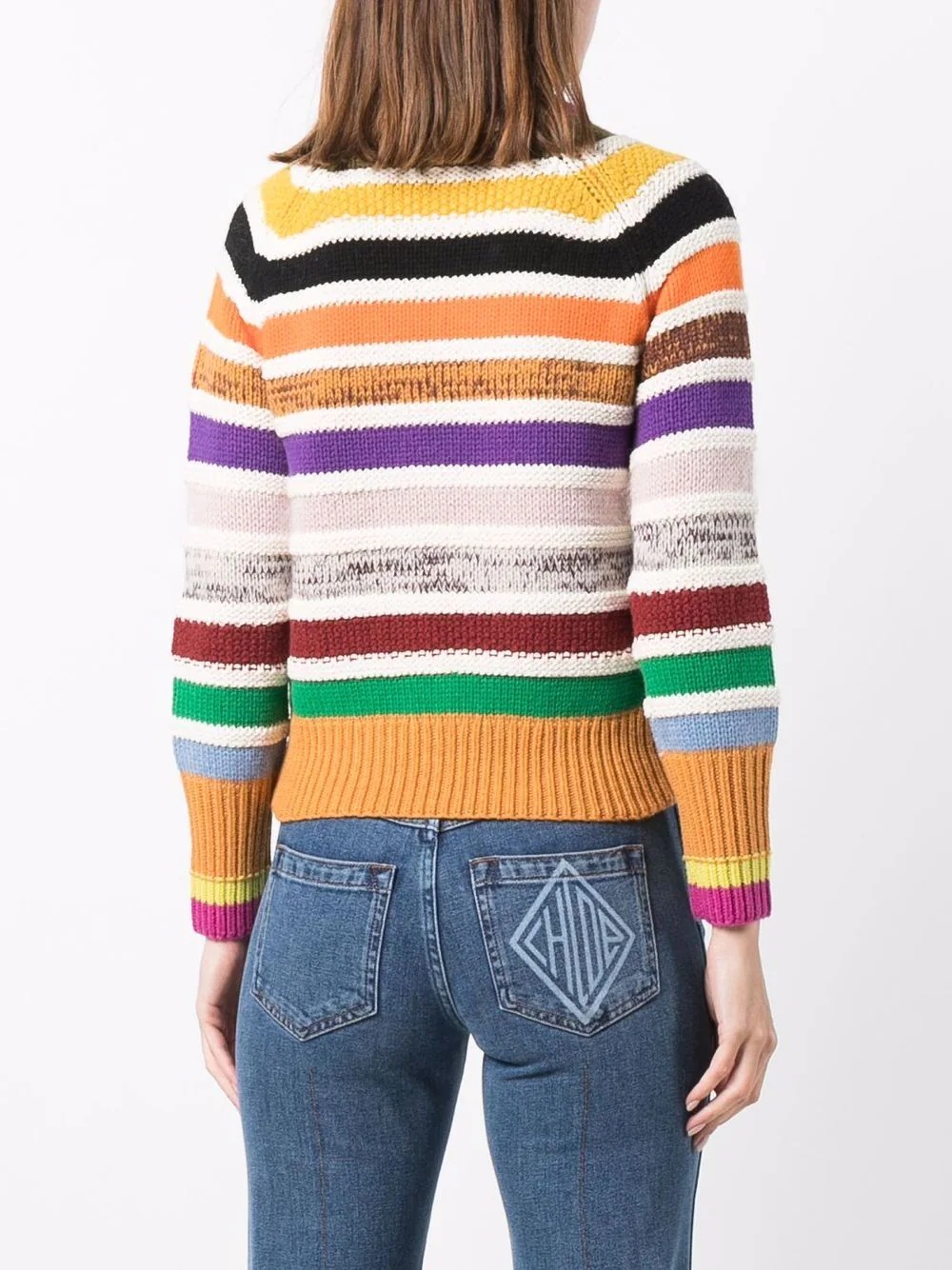 striped knitted jumper - 4