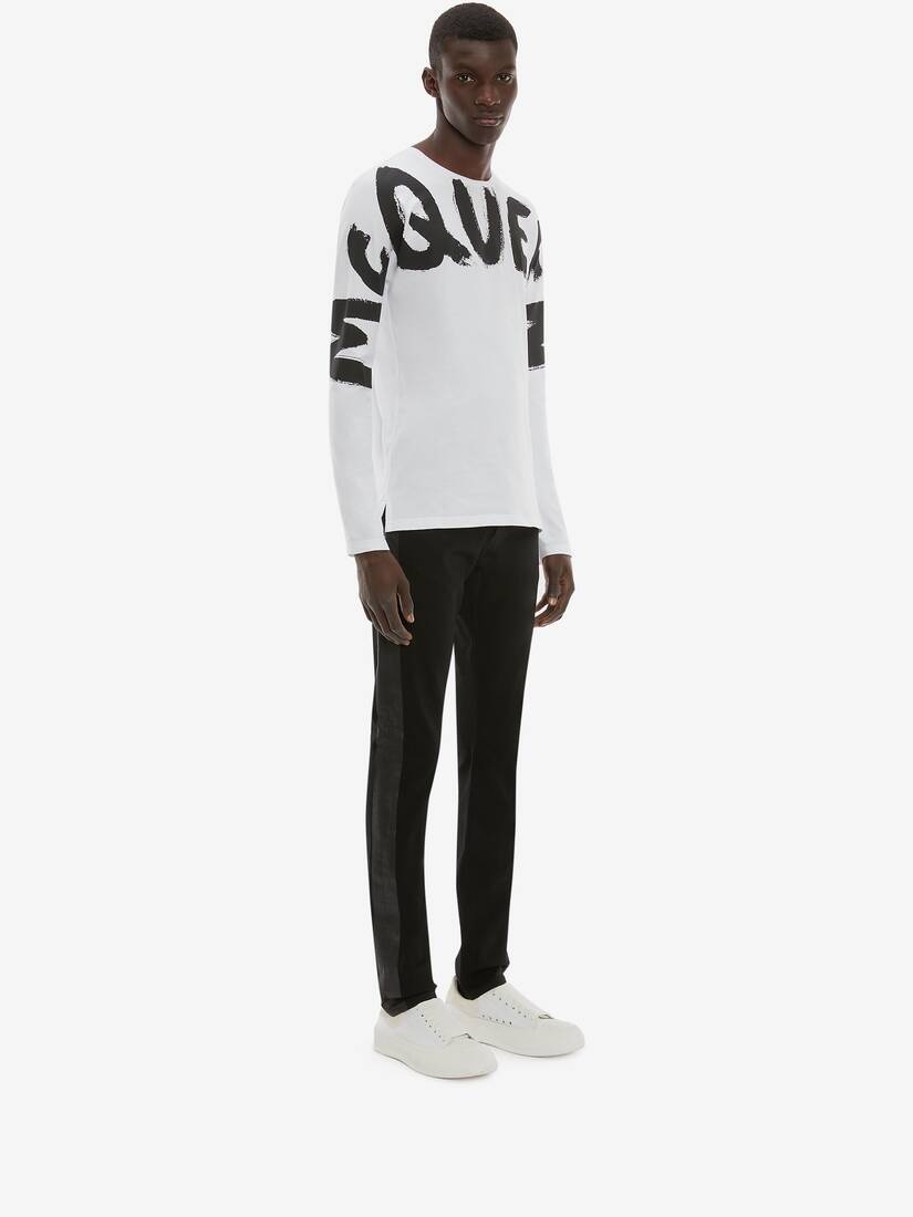 Paneled Jeans in Black - 3