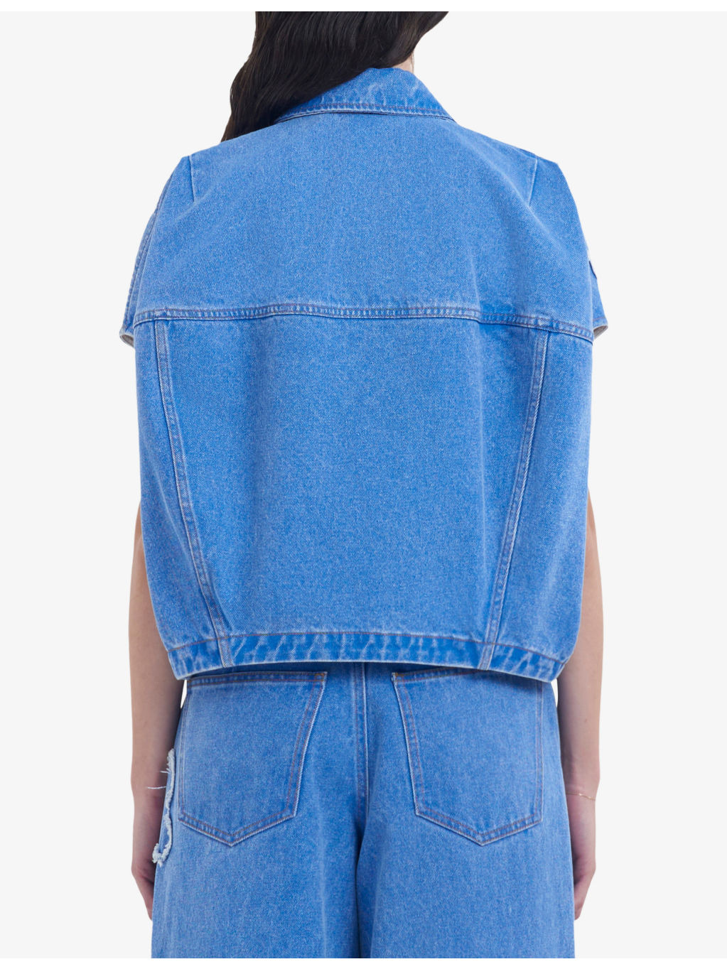 Flower-Patch Cotton Denim Shirt - 3