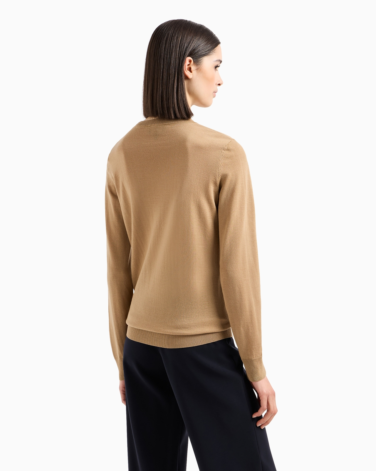 Crew-neck jumper in pure virgin wool - 3