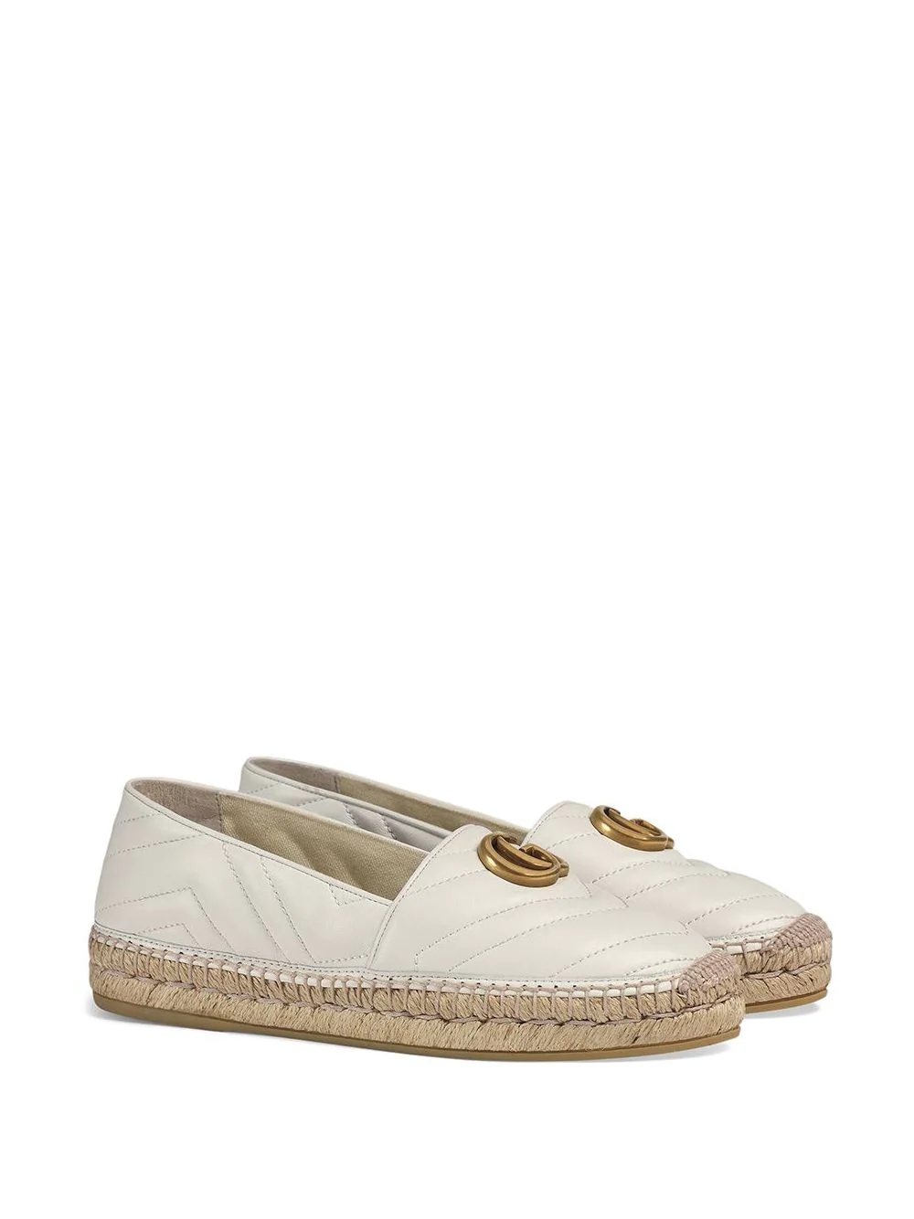 Leather espadrille with Double G - 2