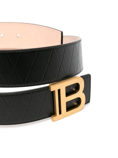 Balmain B-buckle leather belt outlook