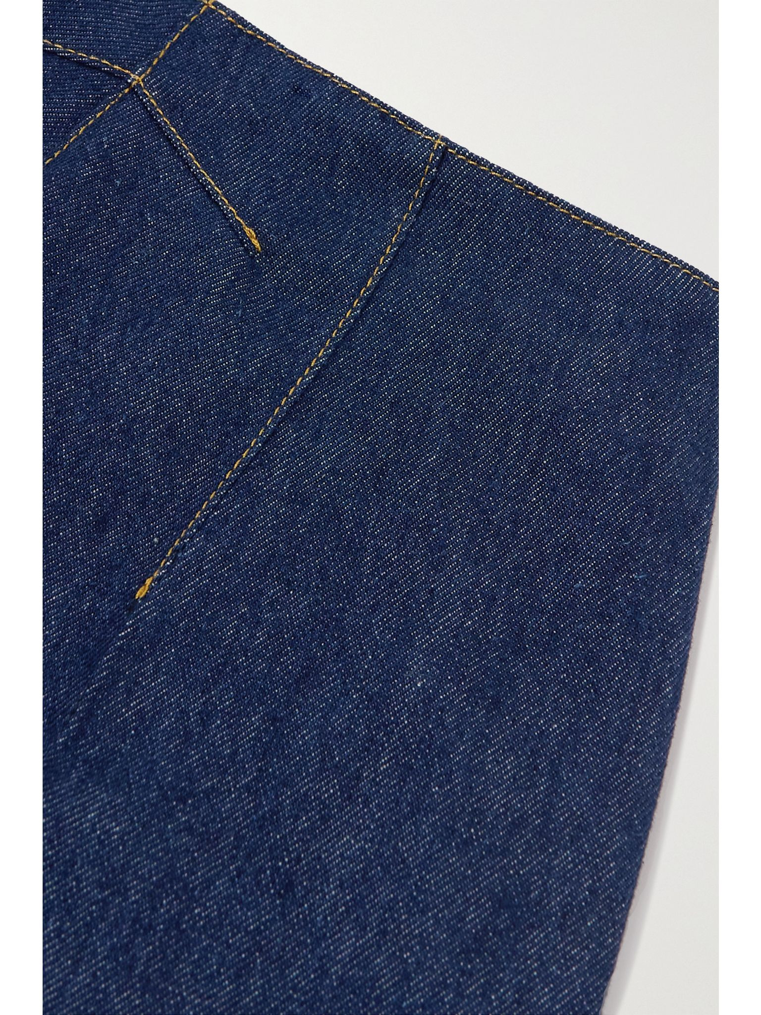 High-rise wide-leg organic jeans Blue - 6
