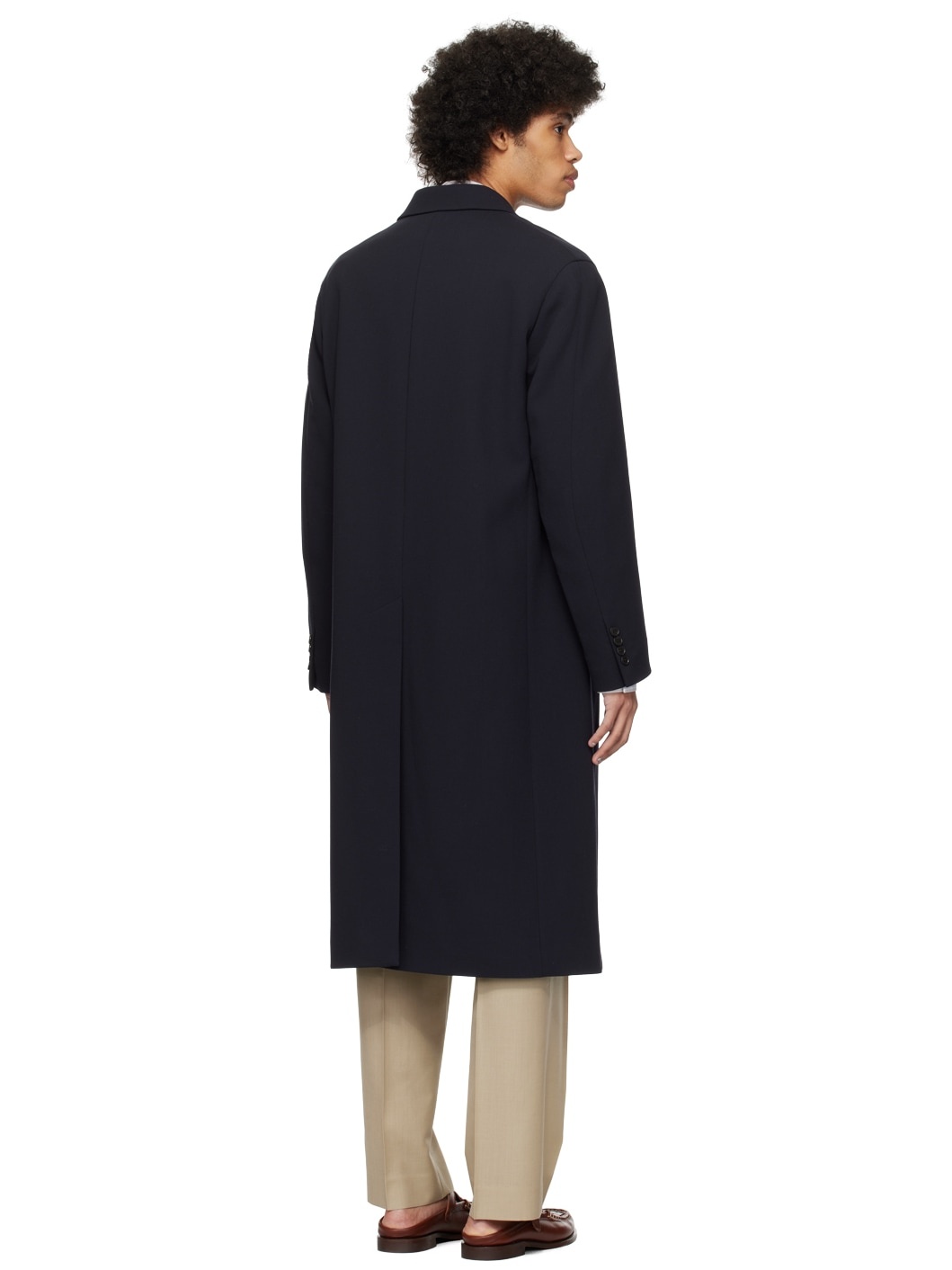 Navy Chesterfield Coat - 3