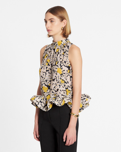 Lanvin SLEEVELESS PRINTED CHARMEUSE TOP outlook