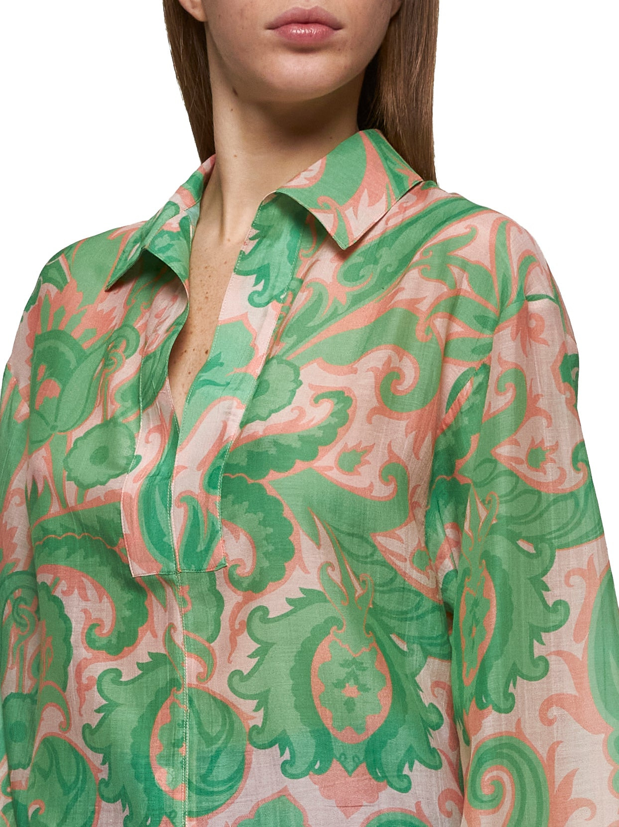 Paisley print cotton and silk blouse - 5