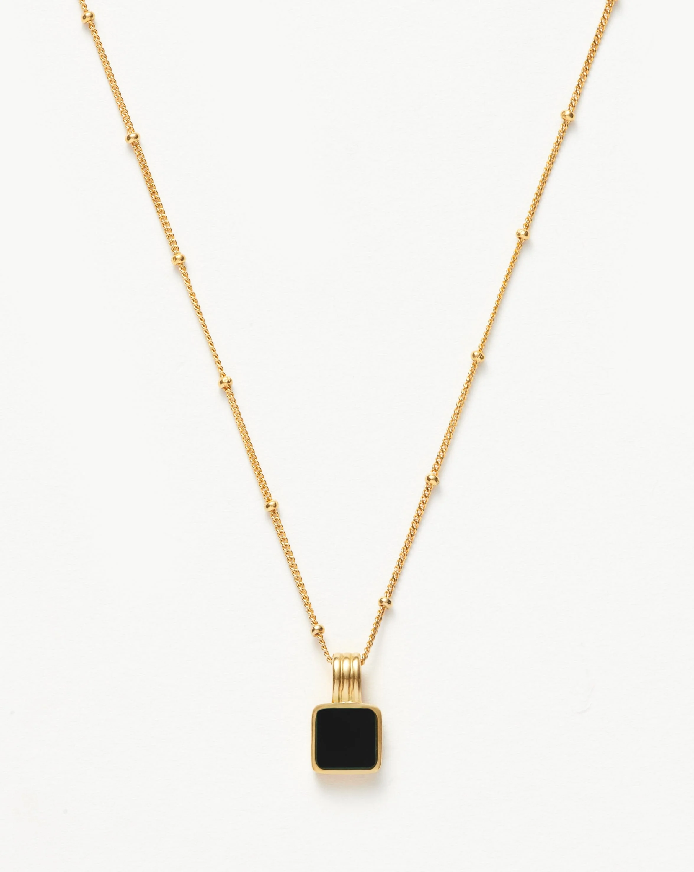 Lucy Williams Square Onyx Necklace - 1