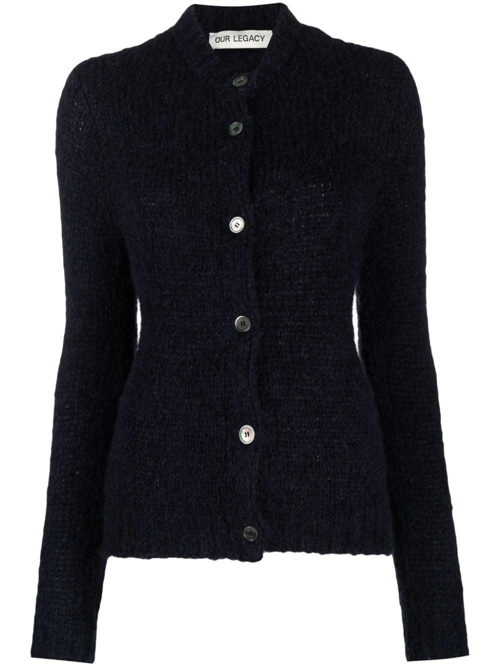 chunky-knit buttoned cardigan - 1