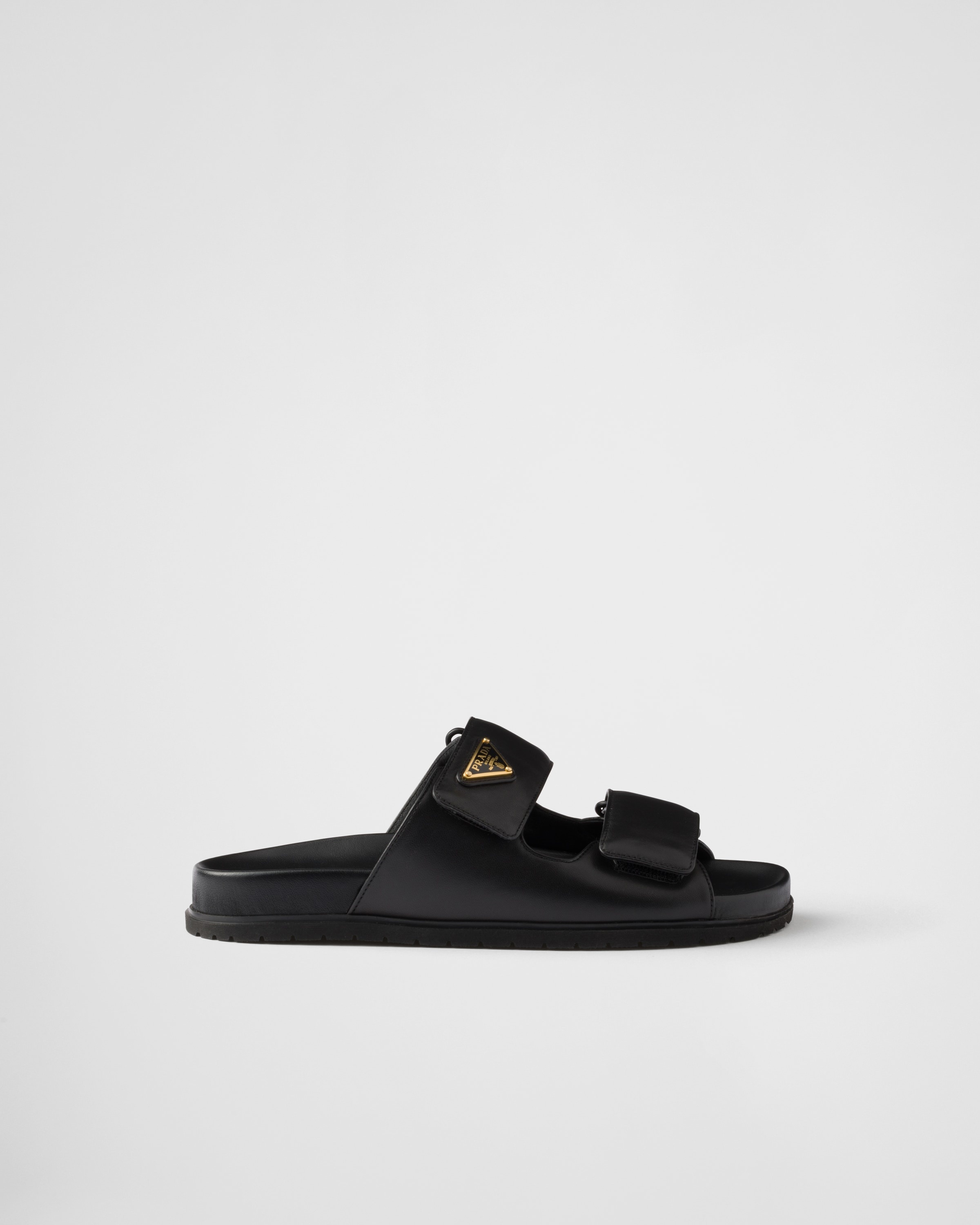 Nappa leather slides - 2